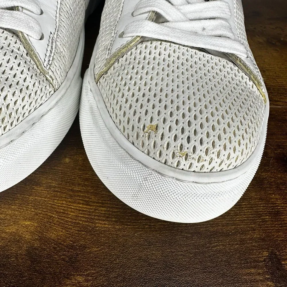 M Gemi Sneakers Size 37 Womens 6.5 White Leather Lifestyle Designer Italy Shoes